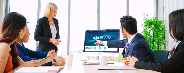 Poster - Website design software provide modish template for online retail business and e-commerce