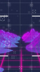Poster - Animation of scope scanning over digital mountains