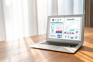 Poster - Business data dashboard provide modish business intelligence analytic for marketing strategy planning