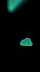 Poster - Animation of digital clouds over data processing