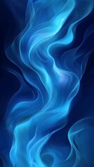 Poster - Abstract flowing blue shapes