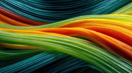 Poster - Digital Wave of Colorful Vegetables in Motion With Clear Center Zone and High-Tech Color Grading Effect