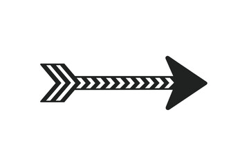 Aufkleber - Bold Chevron Arrow Vector Icon. Modern Directional Arrow Symbol. Black and White Striped Arrow Graphic. Navigation Pointer. Isolated Arrow Illustration for Web, App, Signage, Transparent Background