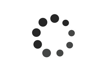 Poster - Loading icon vector for website or app UI UX design. Simple circle loader, buffer symbol, and preloader animation element. Progress bar wait sign. Download upload indicator.