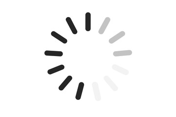 Poster - Loading icon vector. Simple circle loader for website and application. UI UX element. Wait symbol. Download progress bar. Buffer animation sign. Preloader spinner graphic.