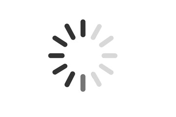 Poster - Loading icon simple buffer loader. Web progress indicator for website, video, ui, app, or animation. Circular spinner wheel. Vector wait symbol. Download status element.