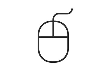 Fototapete - Computer mouse icon. Click pointer symbol. Simple line art illustration for web design and user interface. Minimalist outline graphic for navigation and cursor concept.