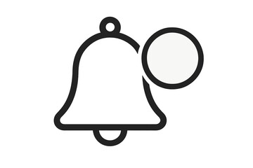 Poster - Notification bell icon with alert circle badge. New message, subscribe, or reminder symbol for social media app and website ui. Vector illustration on transparent background.