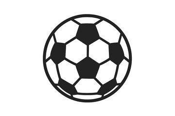 Fototapete - Classic Soccer Ball Icon. Black and White Football Symbol. Simple Vector Illustration for App, UI, Website, Sports Design. Isolated Transparent Background. Modern Graphic Resource