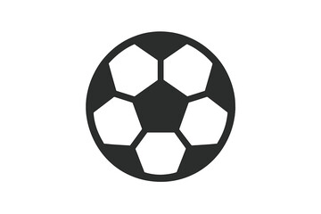 Poster - Classic Soccer Ball Icon. Black and White Football Symbol. Simple Vector Illustration for Sports App, UI, Website, Game Design. Isolated Transparent Background. Modern Graphic Resource