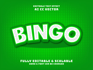 Poster - Vector 3d text effect bingo game style