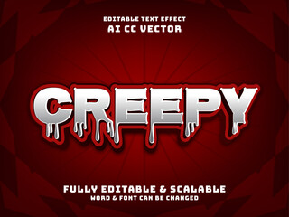 Poster - Creepy text effect style stock vector