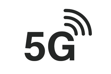 Poster - 5G network technology vector icon. Wireless high speed mobile internet connection symbol. Global system for telecommunication. Future of data transmission. Modern digital signal.