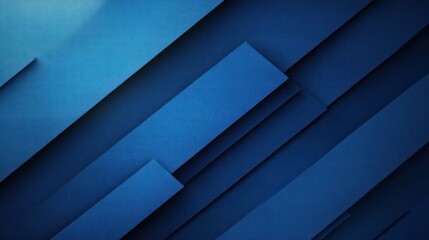Fototapete - Abstract layered geometric design with overlapping blue rectangular shapes creating a sense of depth and modern aesthetic
