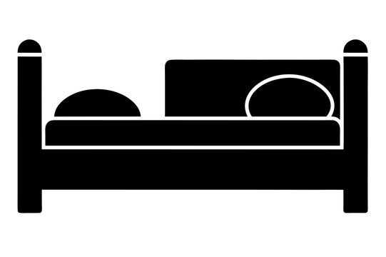 A modern living room interior design featuring a black sofa, armchair, and other essential furniture, presented as an icon illustration
