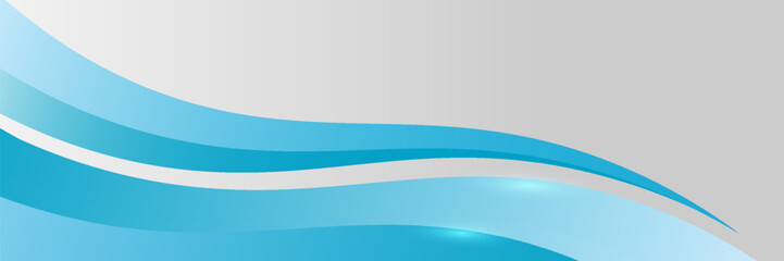 Poster - Blue and white business wave banner background. for covers, presentations. vector illustration
