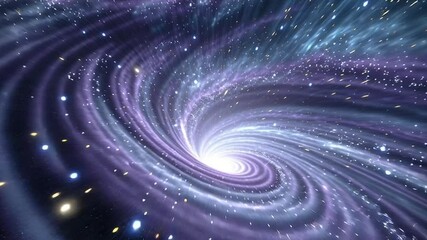 Poster - Cosmic Vortex Purple and Blue Nebula Swirl in Deep Space