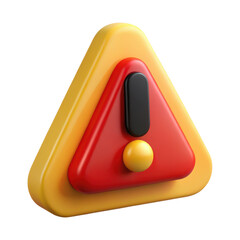 Poster - Warning sign alert icon error message attention symbol caution danger risk safety hazard notification 3d render