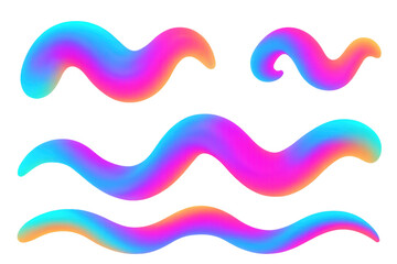 Poster - Gradient fluid shapes swirling dynamically, blending vibrant colors against transparent backdrop with abstract movement