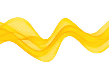 Poster - Abstract yellow wave flowing on transparent background, creating a dynamic and vibrant visual effect
