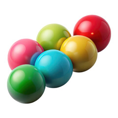 Poster - Colorful balls background image for kids toys and games with red yellow green blue and pink sphere objects