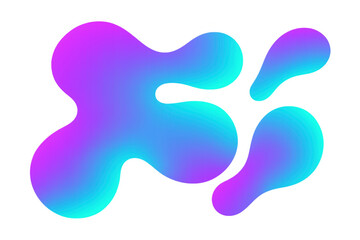 Aufkleber - Dynamic flowing shapes create a colorful abstract design with a transparent background, perfect for modern and vibrant projects