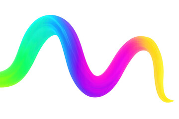 Leinwandbilder - Colorful brush strokes forming wavy pattern, blending vivid hues across transparent surface with artistic expressiveness