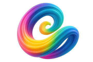 Aufkleber - Colorful swirl forming a dynamic and vibrant abstract shape, perfect for creative projects on transparent background
