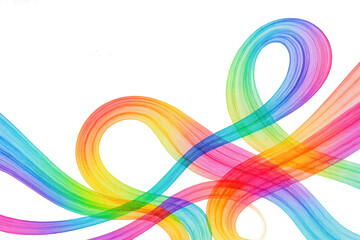 Leinwandbilder - Vibrant rainbow streaks intertwining, creating dynamic abstract pattern expressing colorful energy and artistic movement