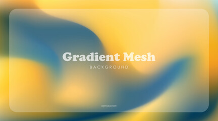Fototapete - gradient blue and yellow colorful mesh background