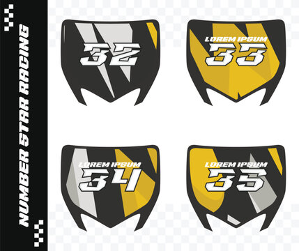 racing number, motorcycle star number, motorcycle decal