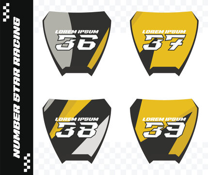 racing number, motorcycle star number, motorcycle decal