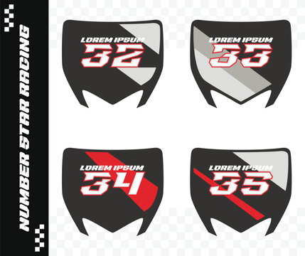 racing number, motorcycle star number, motorcycle decal