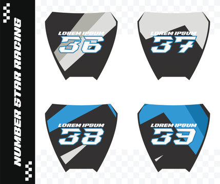 racing number, motorcycle star number, motorcycle decal