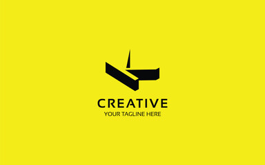 Poster - 3D logo design template with letter K for your business or brand