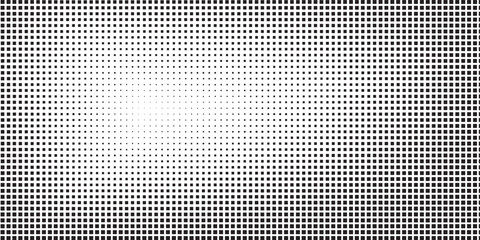 Fototapete - Pixel mosaic. Pixelated pattern, dispersion grayscale background. Business art gradient, square flying. Halftone matrix, blocks falling recent vector texture