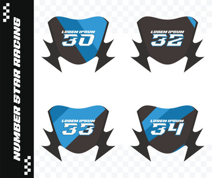racing number, motorcycle star number, motorcycle decal