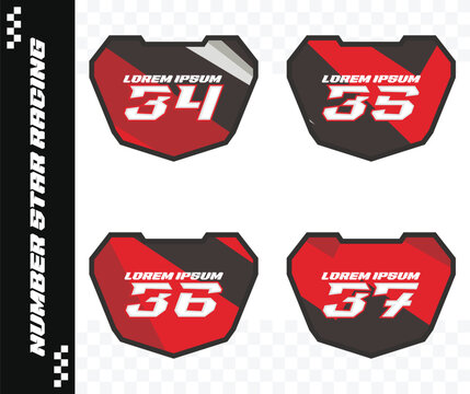 racing number, motorcycle star number, motorcycle decal