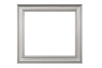 Poster - Classic white wooden picture frame on a transparent background, creating an empty space ready for your image or design
