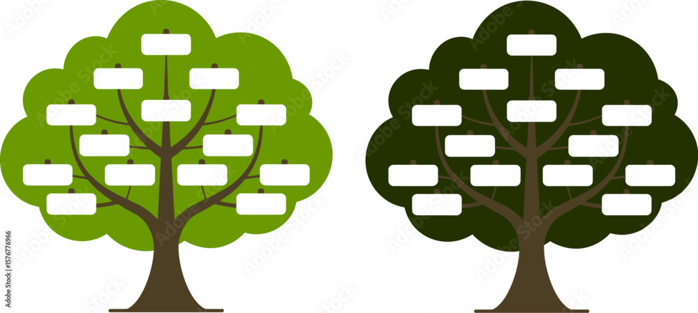 Family tree chart genealogy pedigree ancestor descendant diagram ...
