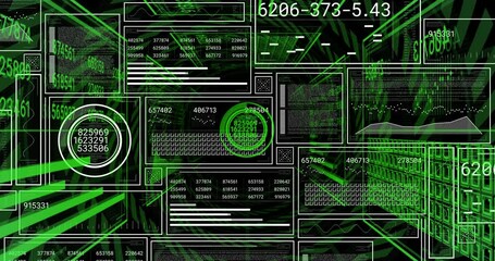 Aufkleber - Green spiral tunnel appearing causing HUD panels populating gauge code and grid updating data