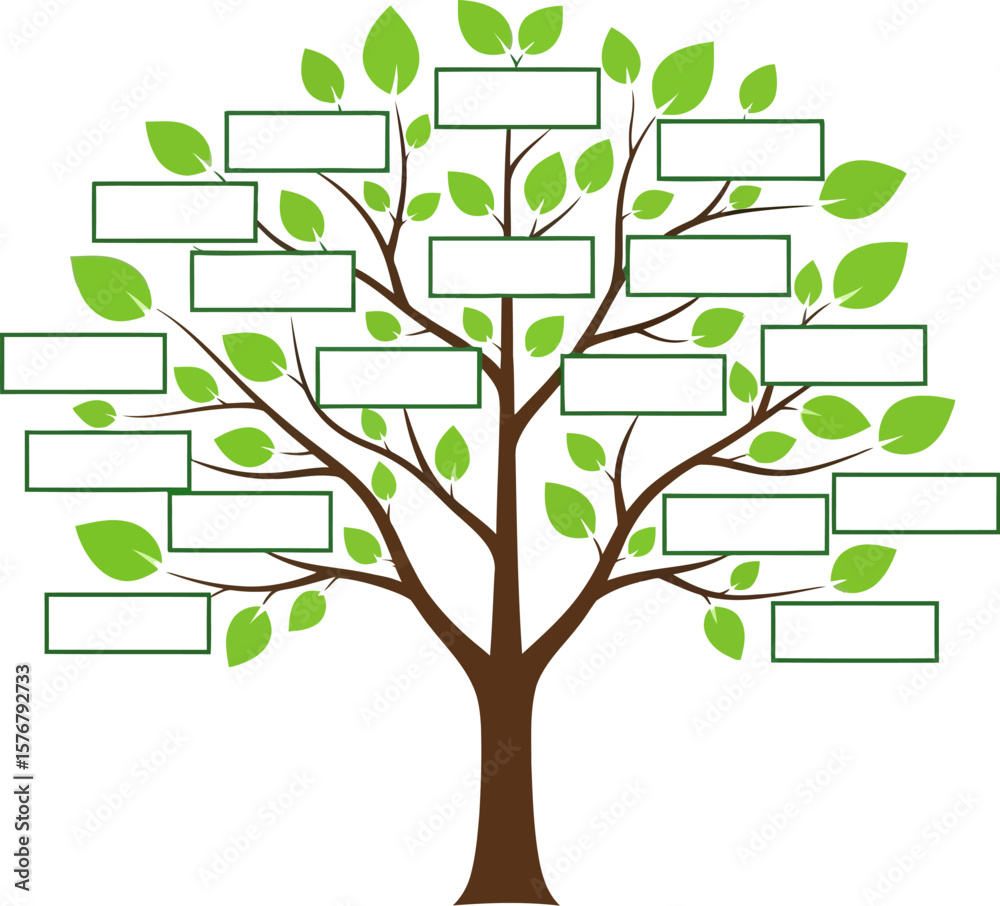 Family tree template download editable genealogy chart blank pedigree ...