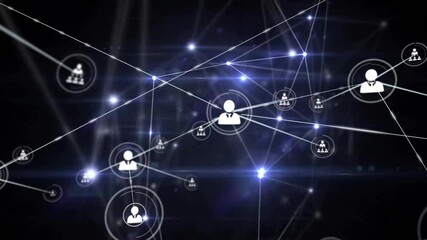 Poster - Opening data cosmos showing central user icon spawning linked nodes visualizing network growth