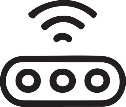 Wi-Fi symbol for wireless internet connection network design