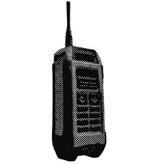 Poster - walkie talkie halftone grunge vector design element