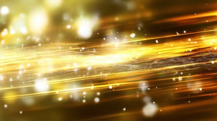 Fototapete - Dynamic Golden Bokeh Background with Light Streaks Creating a Stunning Visual Effect for Various Design Projects and Celebrations