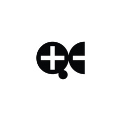 Poster - Elegant Alphabet Monogram XQ QX Logo with Abstract Design