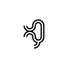 Poster - Modern XQ or QX Monogram Logo for Professional Use