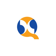 Poster - XQ QX Letter Logo Design with a Minimalist Flair