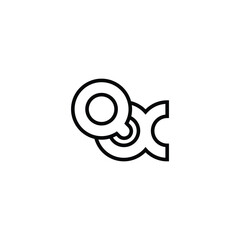 Poster - XQ QX Letter Logo Design with a Minimalist Flair